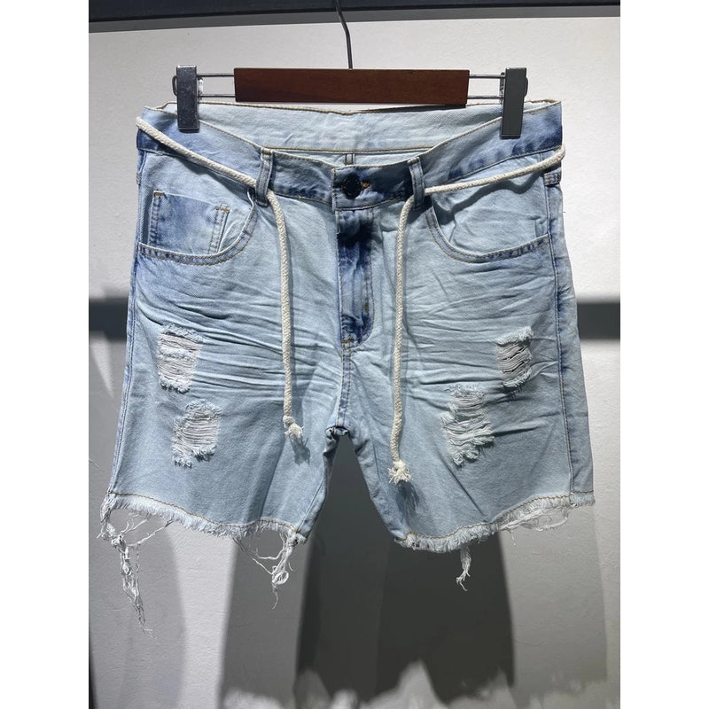 Bermuda Jeans Masculina Destroyed