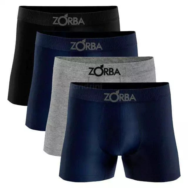 Promoção Kit 4 Cuecas Boxer Algodão Sem Costura Box Zorba Seamless Confortável