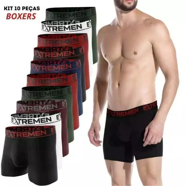 Kit 10 Cuecas Boxer Extremen Microfibra