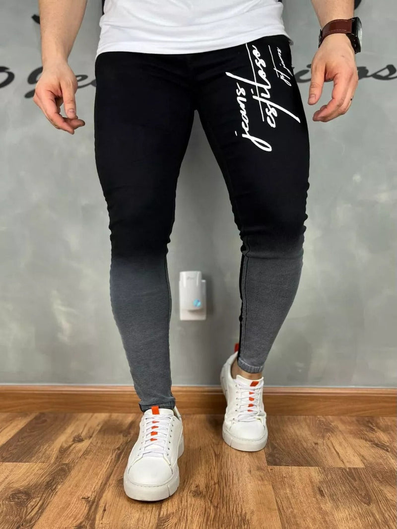 Calça Preta Jeans Masculina Premium Degradê