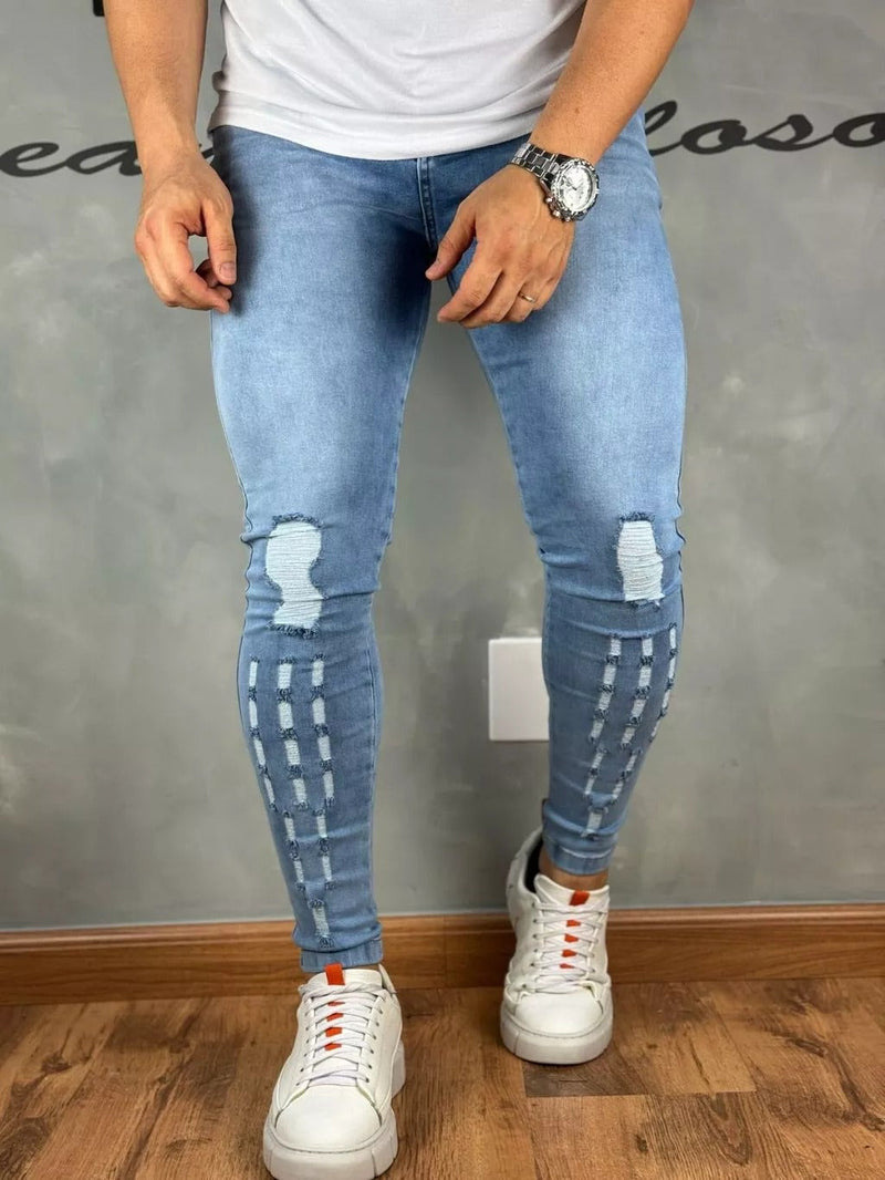 Calça Jeans Masculina Destroyed Diferenciada