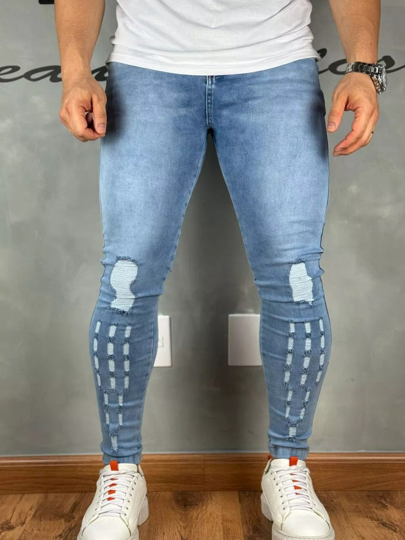 Calça Jeans Masculina Destroyed Diferenciada