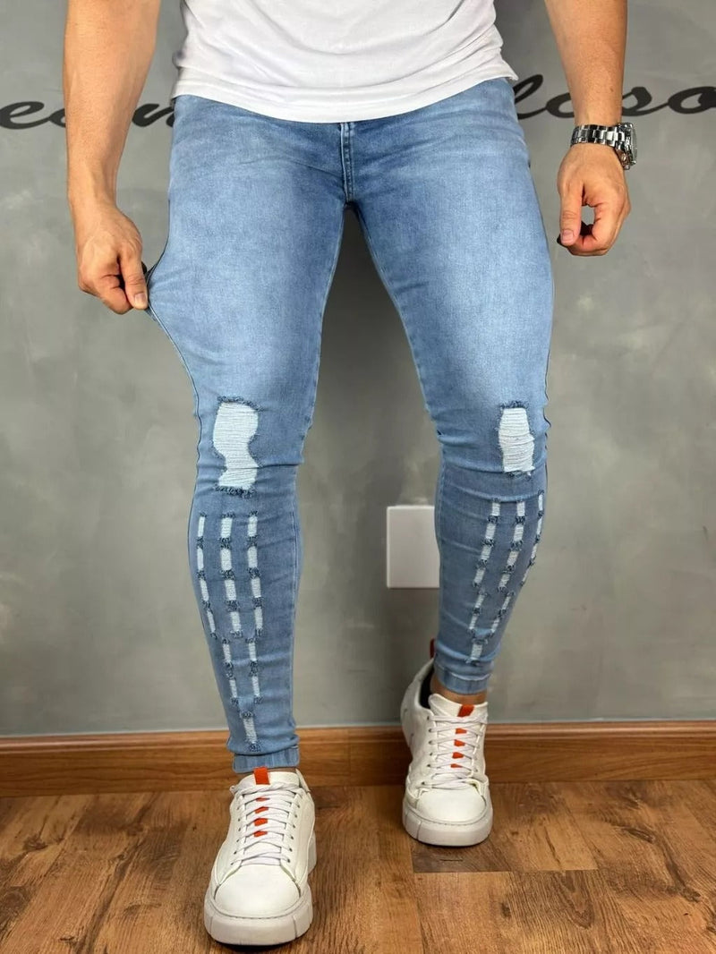 Calça Jeans Masculina Destroyed Diferenciada