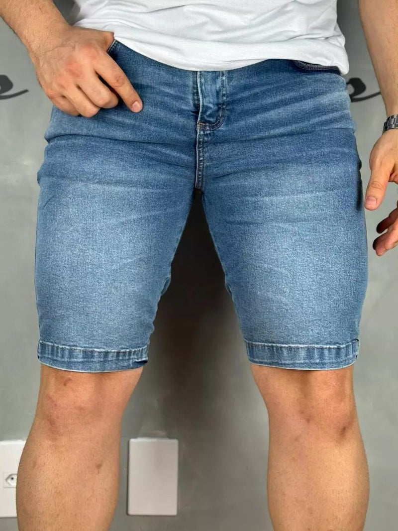 Bermuda Jeans Masculina Tradicional 03% de Elastano