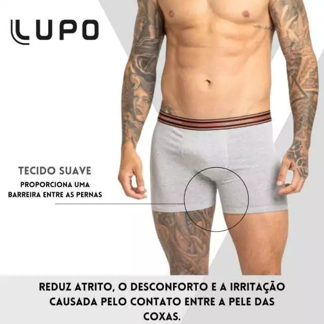 Kit 3 Cuecas Boxer Lupo Em Algodão Masculina Cotton