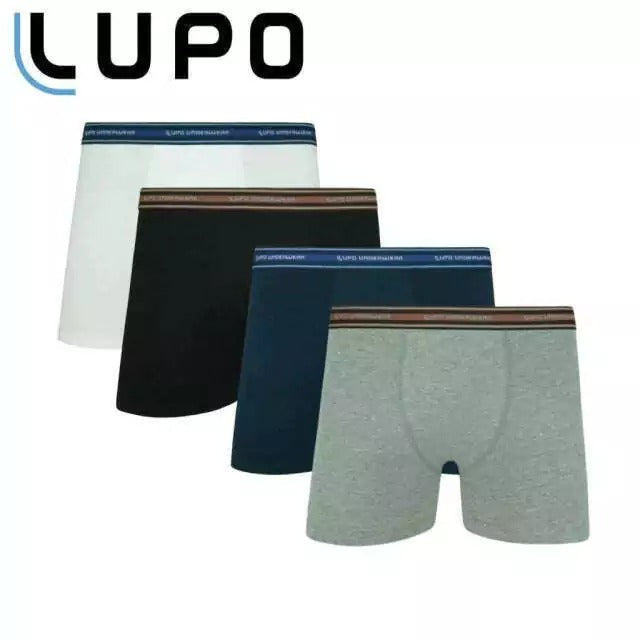 Kit 3 Cuecas Boxer Lupo Em Algodão Masculina Cotton