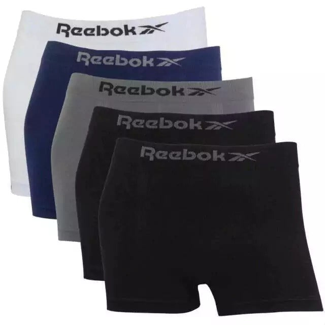 Kit 5 Cuecas Boxer Masculina Reebok Sem Costura Microfibra