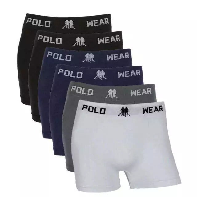 Kit Com 5 Cuecas Boxer Adulto Polo Wear