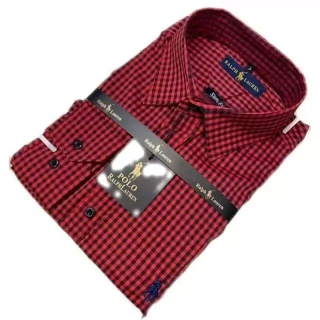 Camisa Social Xadrez Manga Longa Slim Fit