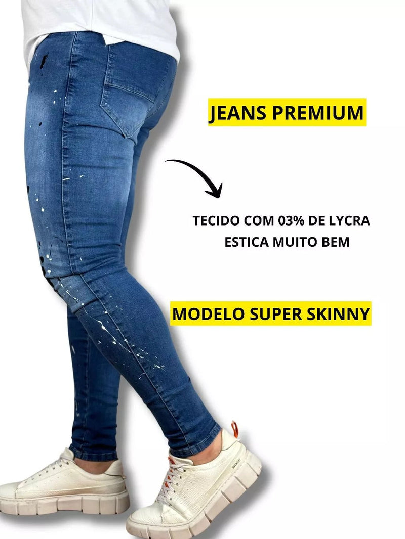 Calça Jeans Masculina Premium Blue Pigmentada