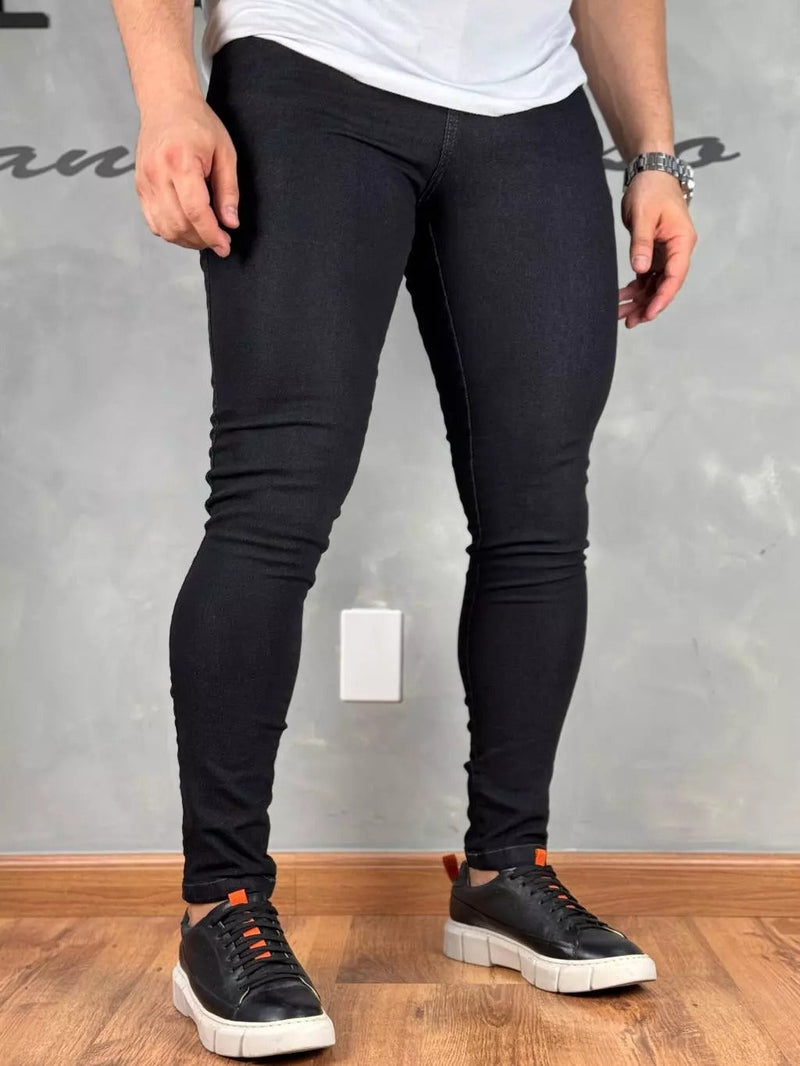 Calça Jeans Básica Preta Skinny Premium 012