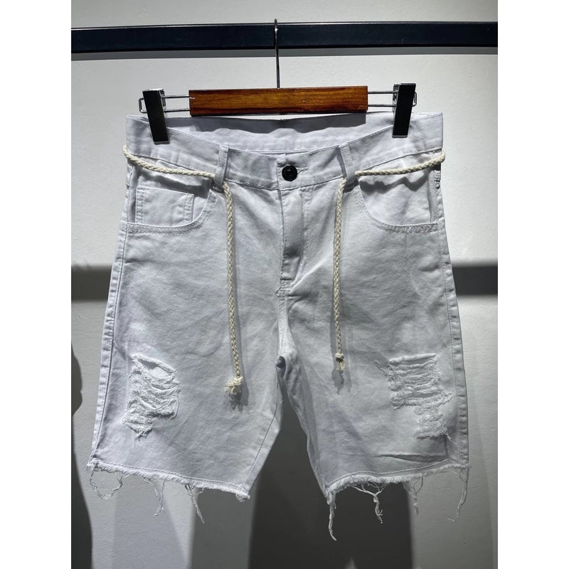 Bermuda Jeans Masculina Destroyed