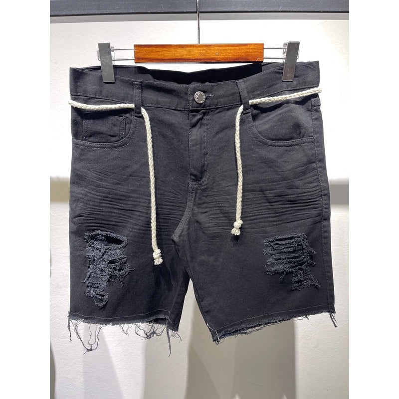 Bermuda Jeans Masculina Destroyed