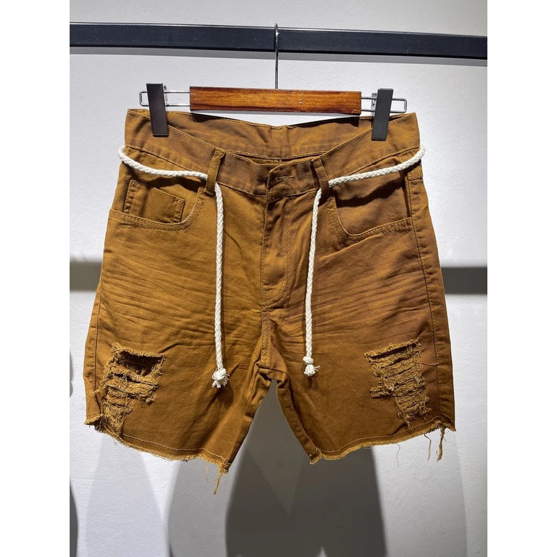 Bermuda Jeans Masculina Destroyed